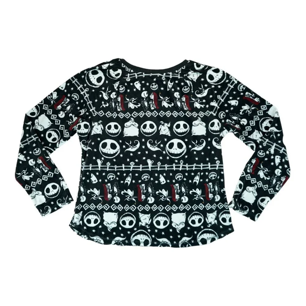 Nightmare Before Christmas Shirt Pajama Top Womens XL(16-18) Disney Tim Burton’s - Picture 2 of 3